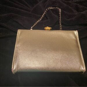 Vintage Gold Clutch with Chain